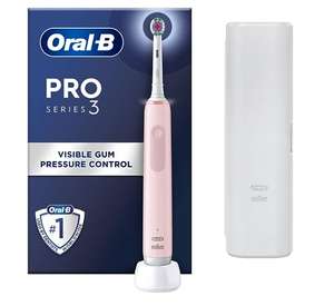 Oral-B Pro 3 Electric Toothbrushes , 1 3D White Toothbrush Head & Travel Case, 3 Modes with Teeth Whitening