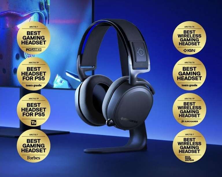 steelseries Arctis 7P+ PS5 Black Gaming Headset - £109 at Currys with free next day delivery