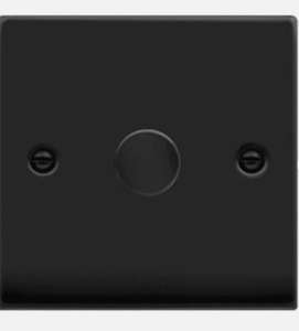 Selectric DSL11-09 5M 1Gang 400W 2Way Dimmer Switch, Matt Black - Sold By Earthed Electrical