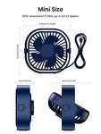 TOPK USB Mini Desk Fan (Grey / White / Blue) - £6.99 @ TOPKDirect / Amazon