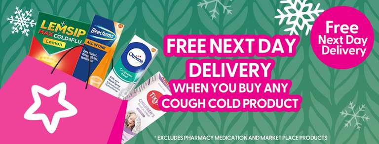 Free Next Day Delivery On Any Cough Cold Product Prices Starting From 69p