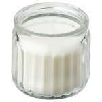 Adlad Scented candle in glass, Scandinavian Woods/white, 12 hr free C&C