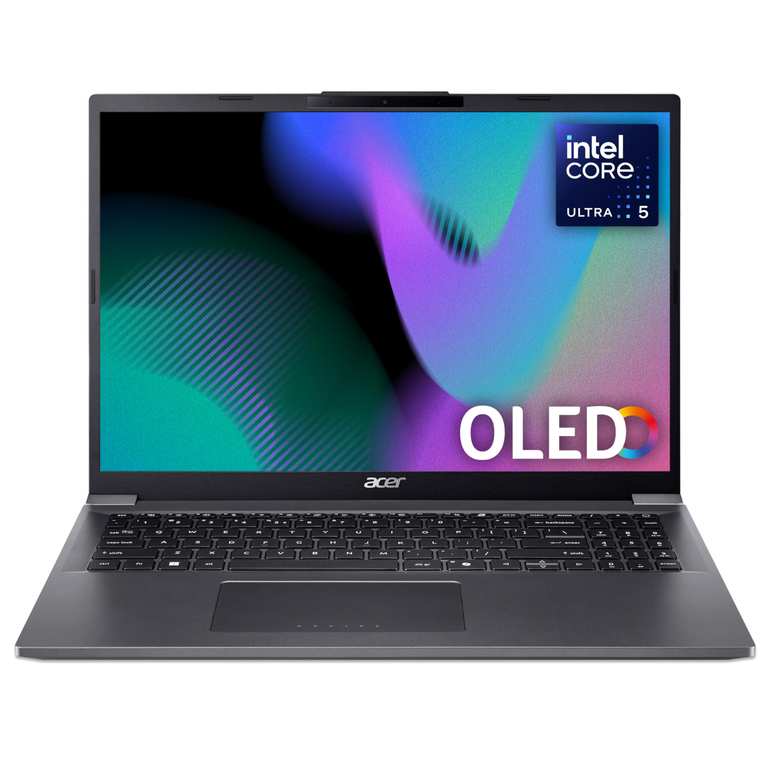 Acer Aspire 16 A16-71M Laptop - Intel Core Ultra 5 125H, 16GB, 512GB SSD, Integrated Graphics, 16" WUXGA+ OLED, Windows 11, Iron