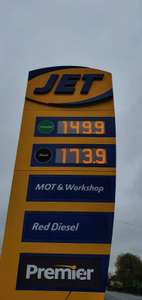 Unleaded Petrol £1.499 - Jet Garage Huttoft, Lincolnshire