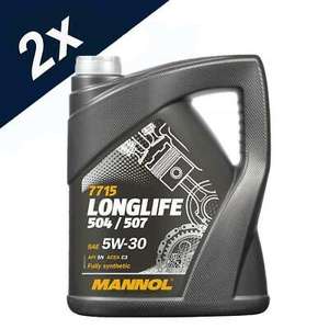 2x 5L Mannol Fully Synthetic Engine Oil Longlife 3 5w30 LL04 AUDI VW 504/507C3 - £35.87 with code (UK Mainland) @ carousel_car_parts/ebay