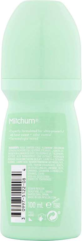 Mitchum Women 48HR Protection Roll-On Deodorant&Antiperspirant 100ml Powder Fresh: (£1.69/£1.54 S&S+5% off on 1st S&S) With £1 off Voucher