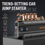 21000mAh Car Jump Starter Power Bank with Flashlight, 18W USB-C, Heavy-Duty Car Battery Booster 12V W/voucher -JIAHONGJING STORE FBA