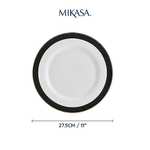 Mikasa Luxe Deco 4pc Fine China Dinner Plate Set, 28cm, Gift Boxed