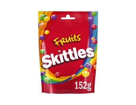 Skittles Fruits Sweets Pouch 152G 99p (Free after checkoutsmart cashback) @ Tesco