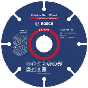 Clearance e.g. Bosch Expert Multi Wheel Carbide Cutting Grinder Disc 115mm