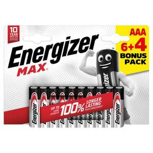 Energizer AA 4 Pack 40p / 6 pack 50p / 10 Pack 70p / AAA 10 Pack 70p - walsall