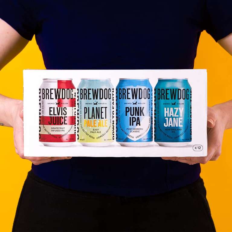 BrewDog Variety Pack - 12 x 330ml Cans - Craft Beer Gift Sets - Vegan Friendly £14 @ Dispatches from Amazon Sold by BrewDog