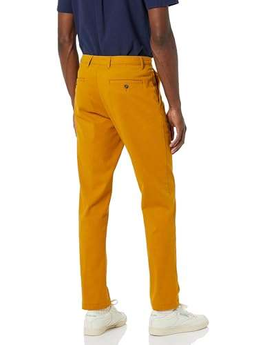 Amazon Essentials Men's Athletic-Fit Casual Stretch Chino Trousers (Nutmeg) In 38/28