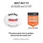 LG OLED C2 55" 4K Smart TV (OLED55C24LA) £1022.49 with voucher dispatched and sold by Crampton & Moore @ Amazon