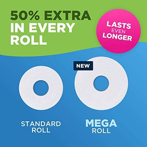 Andrex toilet rolls - 12 Mega XL Rolls - 12 Mega Toilet Rolls = 18 Standard rolls, £9 (possibly £6.96 with S&S) @ Amazon