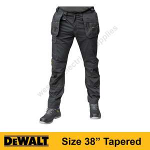Dewalt Trouser Aspen Stretch Fit Twin Holster Knee Pad Pockets Work Pants 38" L - Sold By Western-Electrical-Supplies
