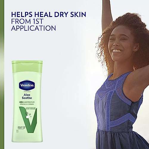 Vaseline Intensive Care Aloe Soothe Body Lotion for dry skin 400ml £2.95 (£2.80/£2.50 S&S) + 5% off Voucher On 1st S&S @ Amazon