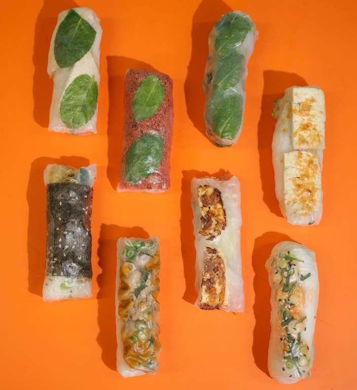 Roll + Dip - 8 flavours e.g Duck, Garlic Prawn, Chicken Teriyaki, Halloumi + More @ Roll Baby London - Kensington, Notting Hill, Westfield
