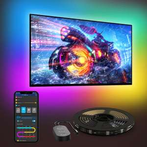Govee TV LED Backlight, 3.8M RGBIC LED Strip Light for 55-70 inch TVs, Smart TV Lights with Bluetooth and Wi-Fi Control - with voucher
