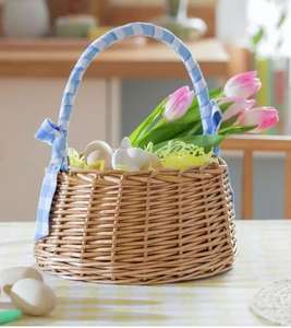 Argos Home Wicker Easter Basket with Ribbon now £4 with Free Collection @ Argos (Limited Stores)