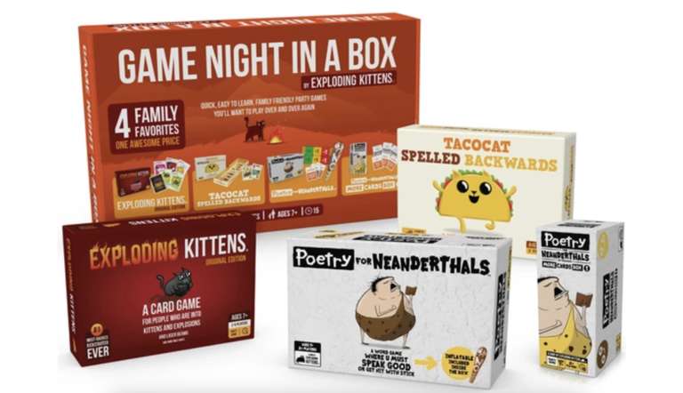 Exploding Kittens Game Night In A Box Set (free C&C)