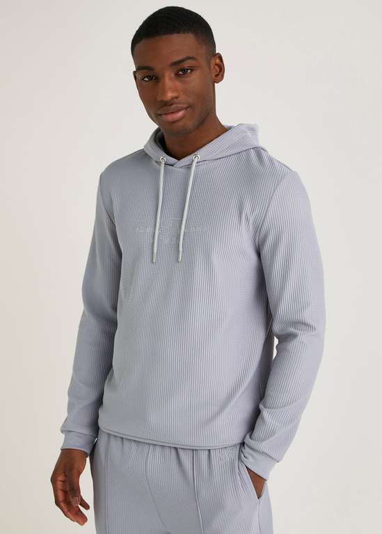 T&W Grey Ribbed Hoodie for £10 + 99p collection @ Matalan