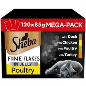 120 x 85g Sheba Fine Flakes Adult Wet Cat Food Pouches - £30.71 with code @ eBay / marspetcare_store