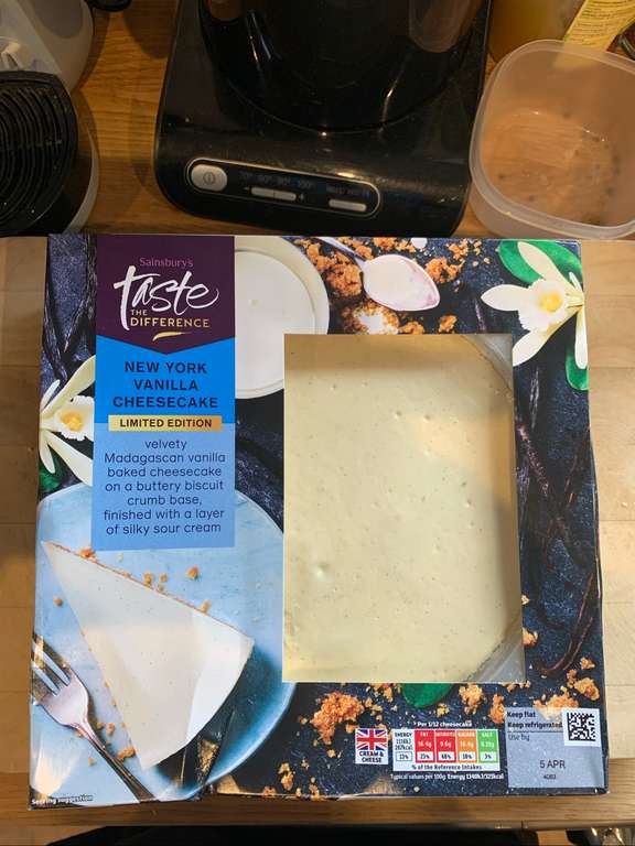 Sainsburys taste the difference vanilla cheesecake 1kg -Wakefield