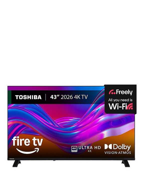 Toshiba 43UF2653DB 43" 4K HDR Fire TV (Dolby Vision, Dolby Atmos, HDMI 2.1, Freely)