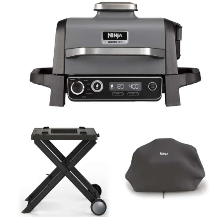 Ninja Woodfire Electric BBQ Grill & Smoker with Stand & Cover £419.99