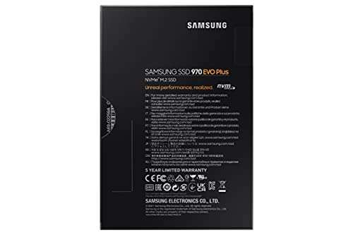 Samsung 970 Evo Plus 1TB PCIe 3.0 M.2 NVMe SSD DRAM cache (Laptop /PC) - £42.77 Sold by Amazon EU @ Amazon