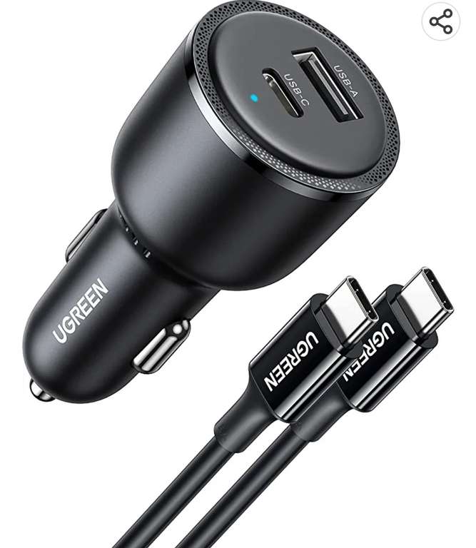 UGREEN 63W USB C Car Charger (compatible w/ Samsung s23 ultra super fast charging - £16.99 @ UGREEN / Amazon
