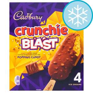 Cadbury Crunchie Blast Ice Cream Sticks 4x90ml Clubcard Price