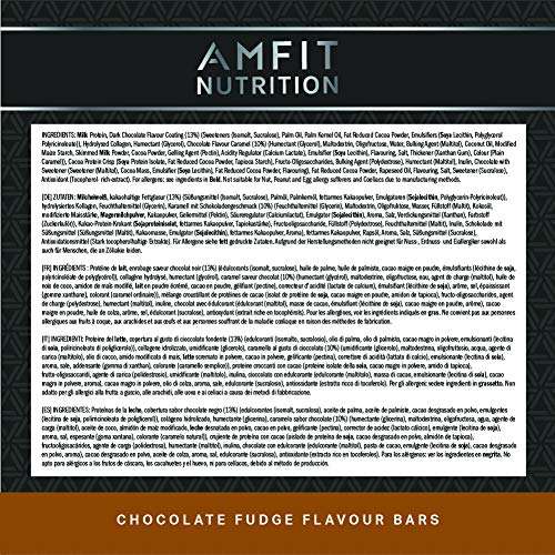 Amazon Brand - Amfit Nutrition Low Sugar Protein Bar Chocolate Fudge Flavour, 60g, Pack of 12 £11.14 @ Amazon
