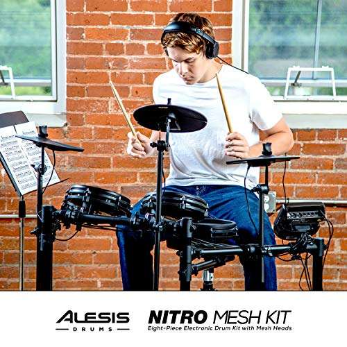 Alesis Nitro Mesh Kit - Electric Drum Kit w/ 40 Kits, 385 Sounds, Drum Lessons
