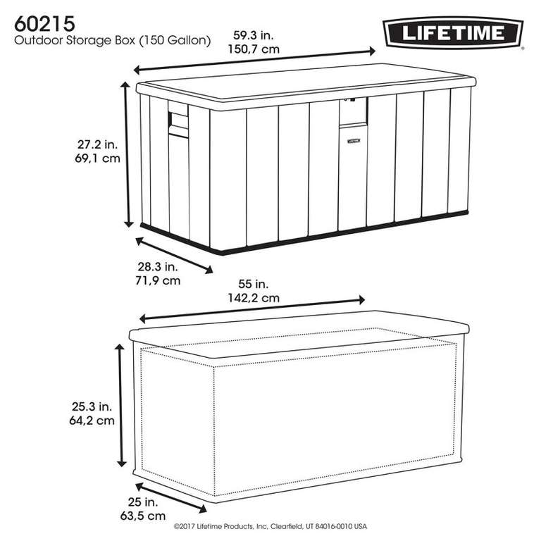 567.8 L Storage Box by Lifetime £69.85 Delivered @ Wayfair