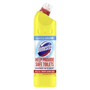 Domestos Citrus Fresh Thick Bleach eliminates 99.9% of bacteria and viruses disinfectant to protect against germs 750 ml £1.13 s&s