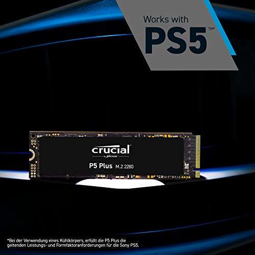 2TB - Crucial P5 Plus PCIe Gen 4 x4 NVMe SSD - 6600MB/s, 3D TLC, 2GB Dram Cache, 1200 TBW (PS5 Compatible) - £145.76 @ Amazon Germany