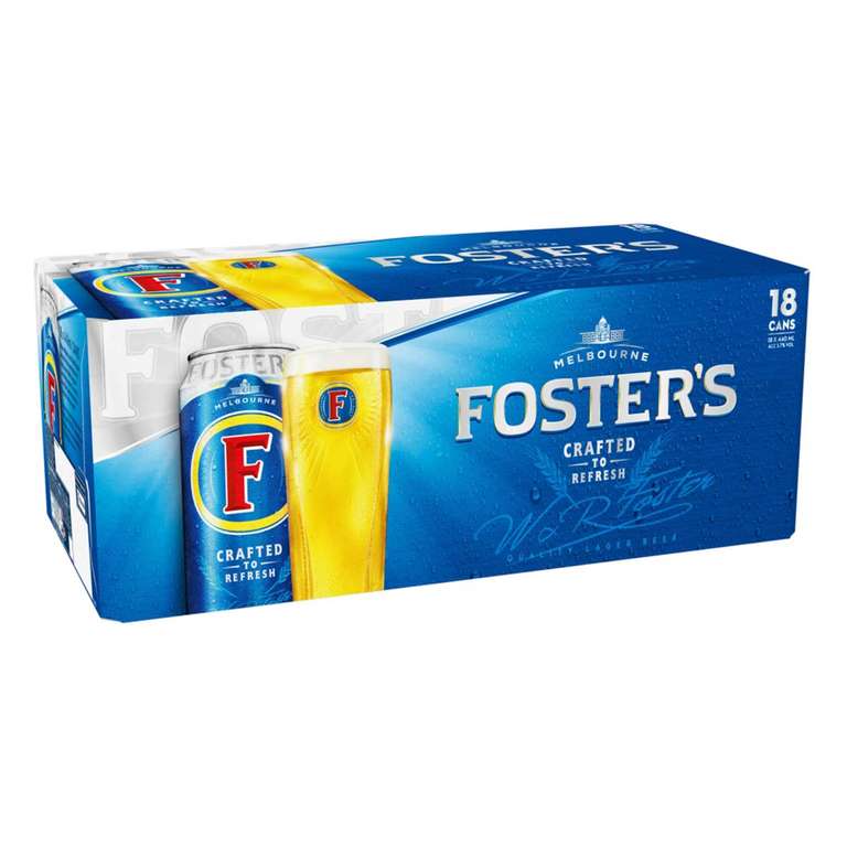 Fosters Lager 18 X 440Ml - £10 (Clubcard Price) @ Tesco