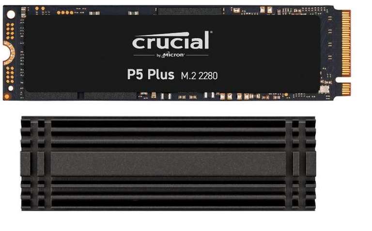 1TB - Crucial P5 Plus NVMe (PCIe Gen 4 x4) M.2 2280SS up to 6600/5000MB/s Gaming SSD - £57.99/ 2TB - £101 (+ Heatsink,PS5 Ready) @ Crucial