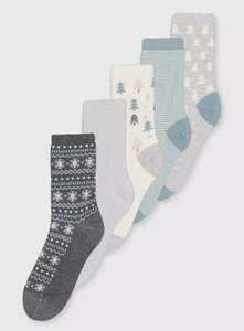 TU Christmas pattern socks 5 pairs size 4-8 £2.10 free click and collect @ Argos