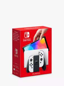 Nintendo Switch OLED 64GB Console with Joy-Con, White £289.99 with code @ John Lewis