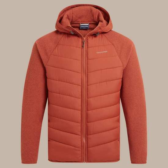 Craghoppers Men's Vamos Hybrid Insulating Jacket Red Beach (M, L, XL) / Laurel Green - W/DFC Code + free free delivery W/free sign up