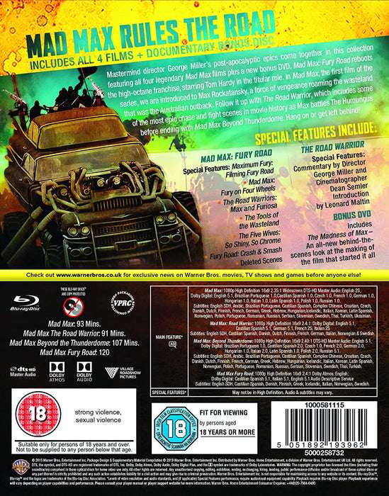 Mad Max Quadrilogy Blu Ray £9.70 @ Rarewaves
