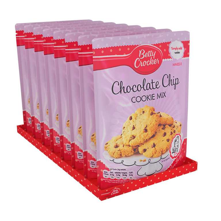 Betty Crocker Chocolate Chip Cookie Mix 200g (Pack of 8) - Packaging may vary