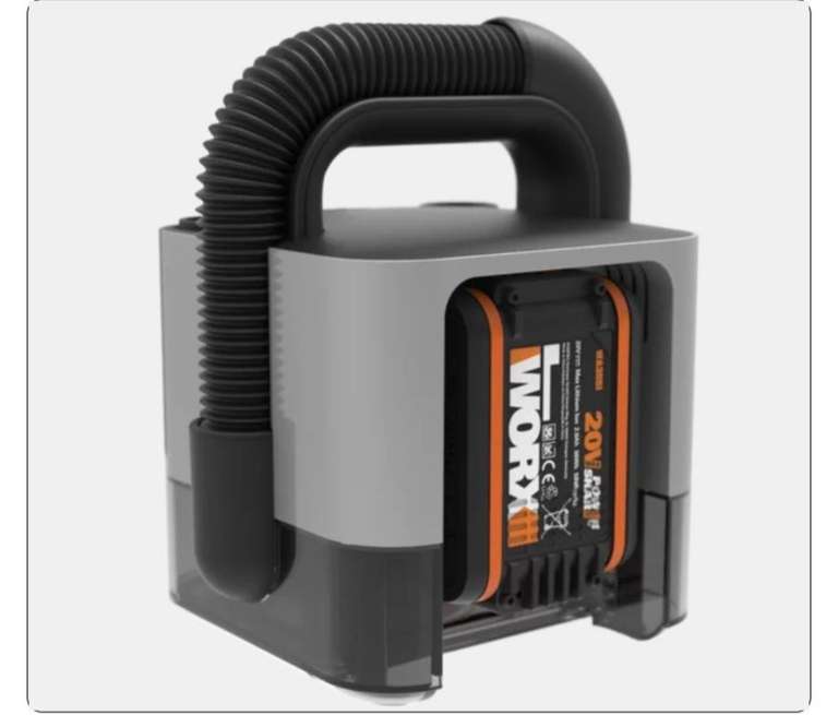 Worx Cube Vac cordless compact vacuum cleaner 20V - with battery and charger £59.99 with code at Worx