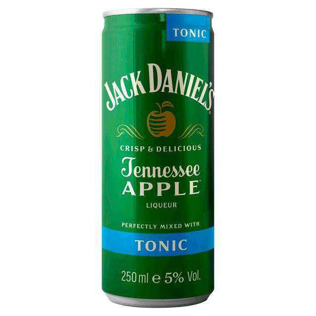 Jack Daniel's Tennessee Apple and Tonic, 250ml cans - 75p each instore only @ Sainsbury's, Plymouth