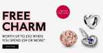 Free Charm worth up to £30 with £59 spend + Free Click & Collect @ Pandora