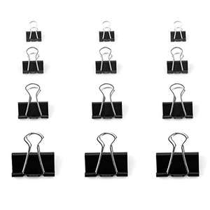 D.RECT 48-Pack Foldback Clips: 4 Styles of Multi-Purpose Paper & Metal Binder Clips