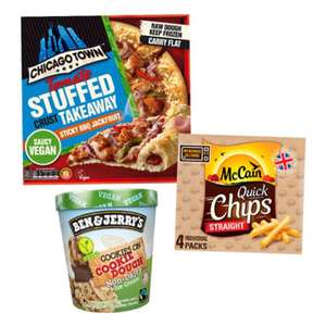Frozen Vegan Takeaway Bundle - Pizza + Chips + Ice Cream £7.75 @ Asda